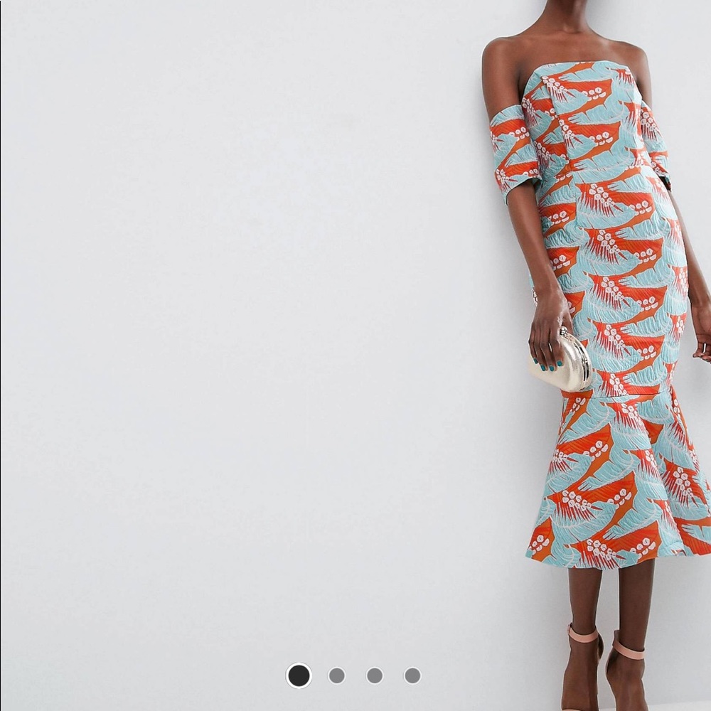 Bardot Mermaid Hem Midi Dress (size 8)